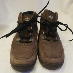 Bally 'St. Germain' Shoes Women's 8.5 M Ankle Boot Brown Suede Leather Hike USED - Picture 1 of 9