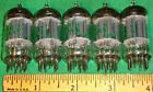 (5) SYLVANIA JAN-12AX7WA Twin Triode Test GOOD! Halo Getter! Copper Support Rods