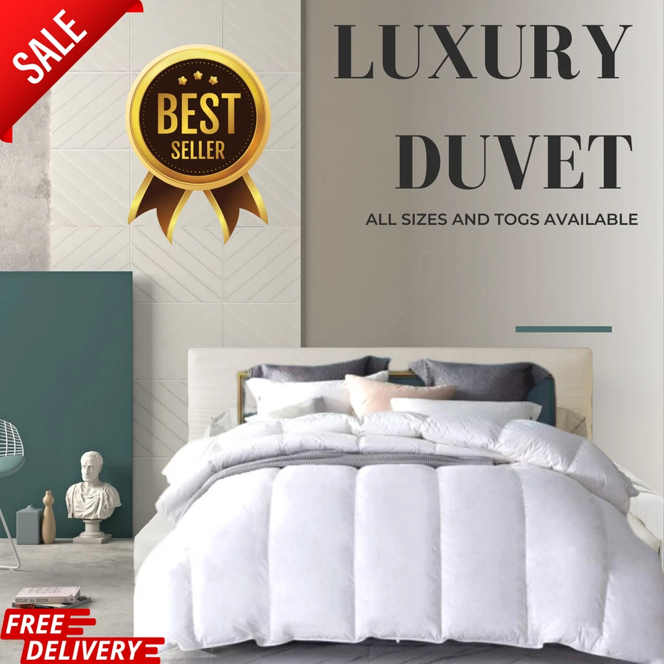 #BEDDING LUXURY Anti-Allergy Duvet Quilt4.5 10.5 13.5 15Tog Single Double Super King Size