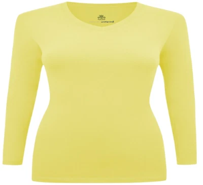 Camiseta Top Natural Uniforms Para Mujer Bajo Exfoliante Cuello en V Manga Larga 7170  Foto 1 de 4