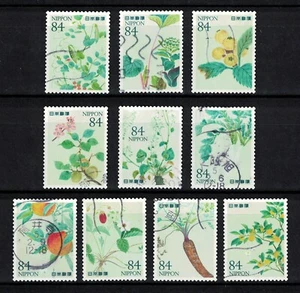 JAPAN 2023 RECORD OF NATURE SERIES NO. 3 FRUITS & VEGETABLES COMP. SET 10 STAMPS - Picture 1 of 4