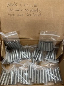 Black Eagle Instinct, Stainless Steel Outserts, 400 Spine, 100 Grain, 60 count - Picture 1 of 1
