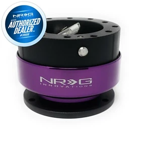 RARE NRG QUICK RELEASE GEN 2.0 BLACK BODY - PURPLE RING + HARDWARE SRK-200BK-PP - Picture 1 of 4