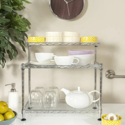 SAFAVIEH Marcel Chrome Wire Mini Rack | Chrome | - Image 1 of 4