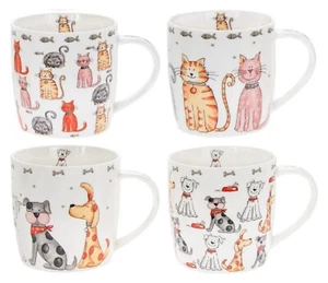 Lesser & Pavey Cartoon Cat & Dog Design Boxed Novelty Mug - China Gift Mug - Picture 1 of 5