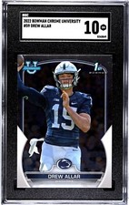 2022 Bowman Chrome University DREW ALLAR #59 RC Rookie Card PSU SGC 10 GEM MINT