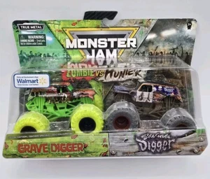 NEU UND VERPACKT Monster Jam Zombie v Hunter 1:64 2x Doppelpack Grave Digger & Earth Shaker - Bild 1 von 21