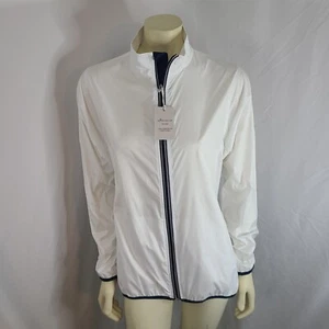 Peter Millar Womens Lightweight Full Zip Jacket sz XL White "Altitude" New w/Tag - Picture 1 of 9