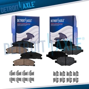 Front & Rear Ceramic Brake Pads w/Hardware for FORD Flex Taurus SHO MKT - Picture 1 of 7