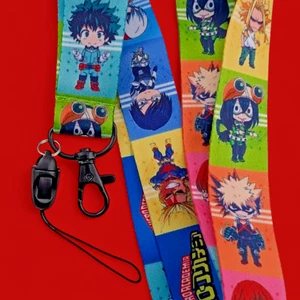 MY HERO ACADEMIA LANYARD Boku no Midoriya All Might Deku anime chibi strap 3J - Picture 1 of 4