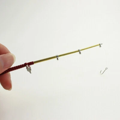 1pc Dolls House Miniatures 1:12 Fishing Rod Fishing Gear Toy Accessories Decor - Image 1 of 4