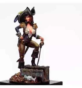 Pirate Queen Full Resin Figure Model Kit 1/24 Scale Unassembled Unpainted Toy - Picture 1 of 6