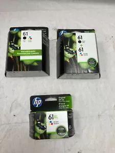 2 HP 61 2pack Combo Ink Cartridges Black and Color , 1 61XL COLOR 2022 & 2023 - Picture 1 of 13