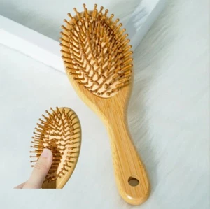Natural Wooden Hair Brush Premium Bamboo Hair Comb Massage Scalp 1pk - Picture 1 of 5