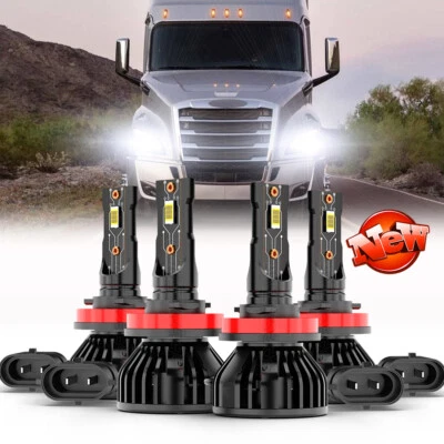 for Freightliner Cascadia 2008-2021 LED Headlight High Low Bulb Kit Super Bright - Image 1 of 4
