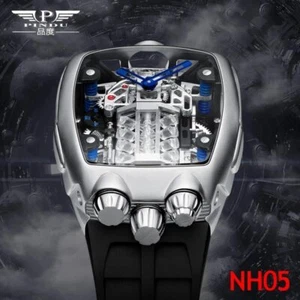 PINDU DESIGN Mens Watches Top Brand Luxury Automatic Watch Engine 16 Cylinder - Picture 1 of 11