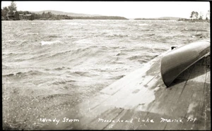 ANFANG 1900er POSTKARTE FILMNEGATIV, "WINDIGER STURM, ELCHKOPFSEE MAINE 909" - Bild 1 von 1