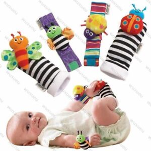 Babysocken Rassel Set Baby Sensory Toys Fußsocken Handgelenk Rasseln Armband  A