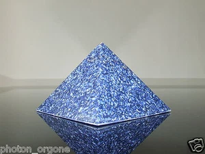 Aquarius Gemstone Birthstone Zodiac Orgone Blue Angelite Amber Fluorite Pyramid - Picture 1 of 4