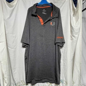 Mens 3XT NCAA Florida Miami University Hurricanes Colosseum Polo Shirt - Picture 1 of 5