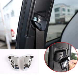 2*Chrome ABS Front Safety Seat Belt Buckle Cover Fit For T@yota T@coma 2017-2019 - Foto 1 di 10