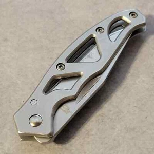 Gerber Mini Paraframe 1 Knife Tactical Folder Frame Lock Gray Stainless Handle - Picture 1 of 3