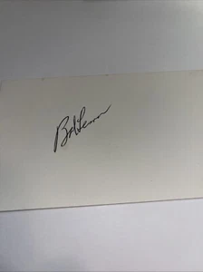 Bob Lemon Cleveland Indians Signed Auto Autograph 3 x 5 Index Card - Picture 1 of 1