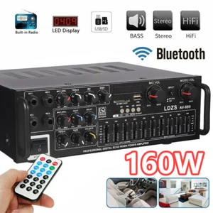 Audio Amplifier Receiver Bluetooth Home Stereo System 160W Power Amp - Picture 1 of 13