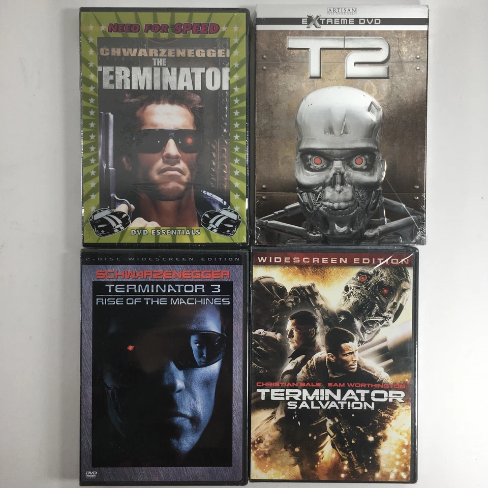 The Terminator (DVD, 2001) + 3 Terminator movies Schwarzenegger C. Bale NEW - Image 1 of 1