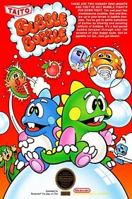 Bubble Bobble NES Box Art POSTER Multiple Sizes 11x17-24x36