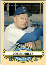 1983 Renata Galasso # 2 Joe Schultz Seattle Pilots Card (B60)