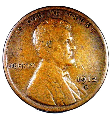 1912-D  Lincoln Wheat Penny....   Nice Detailed Coin....   7-19-23 Cover