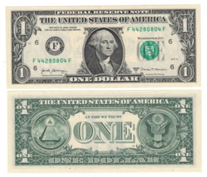 Banconota da 1 dollaro USA 2017-A "F6 - ATLANTA" UNC. CONDIZIONI #PL2675 - Foto 1 di 1