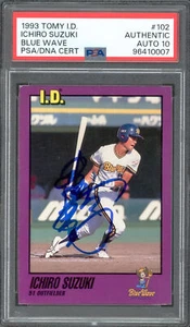 Ichiro Suzuki 1993 Tomy ID RC Gem 10 Auto Signed In Kanji PSA/DNA 96410007 - Picture 1 of 2