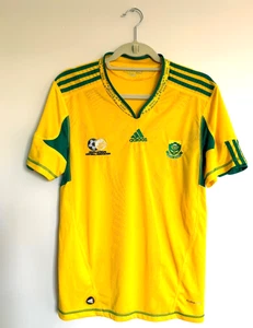 Adidas, South African Football Association yellow jersey, green stripes, size M - Picture 1 of 9