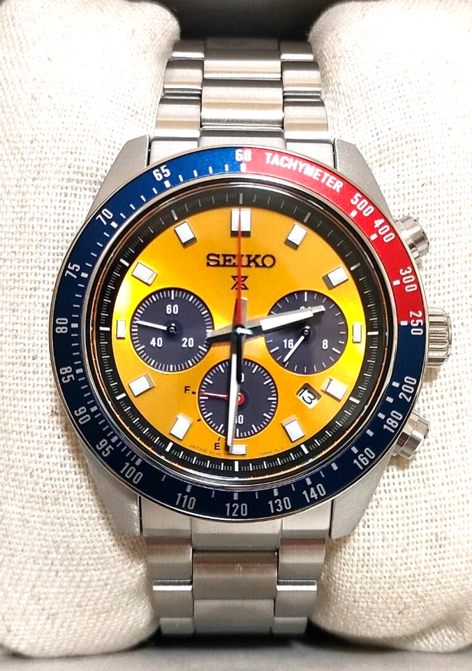 SEIKO PROSPEX SBDL117 SPEEDTIMER Solar Chronograph Date Bright Yellow 2024... - Immagine 1 di 4