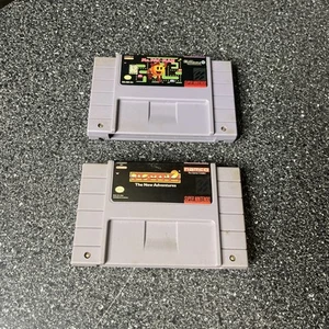 Pac Man & Pac-Man 2 Super Nintendo SNES Original gereinigt & getestet - Bild 1 von 4