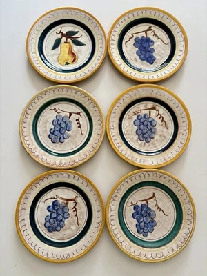 Vintage Stangl Pottery Salad Plates Set Of 6 Fruit - Image 1 of 4