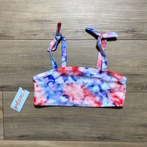 Cat & Jack Girls Tie Dye Bikini Top Size Large 10/12 UPF 50+ - Picture 1 of 12