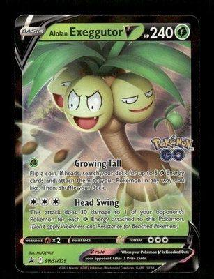 Pokemon Alolan Exeggutor V Promo SWSH: Sword & Shield Promo Cards SWSH225 NM - Image 1 of 2