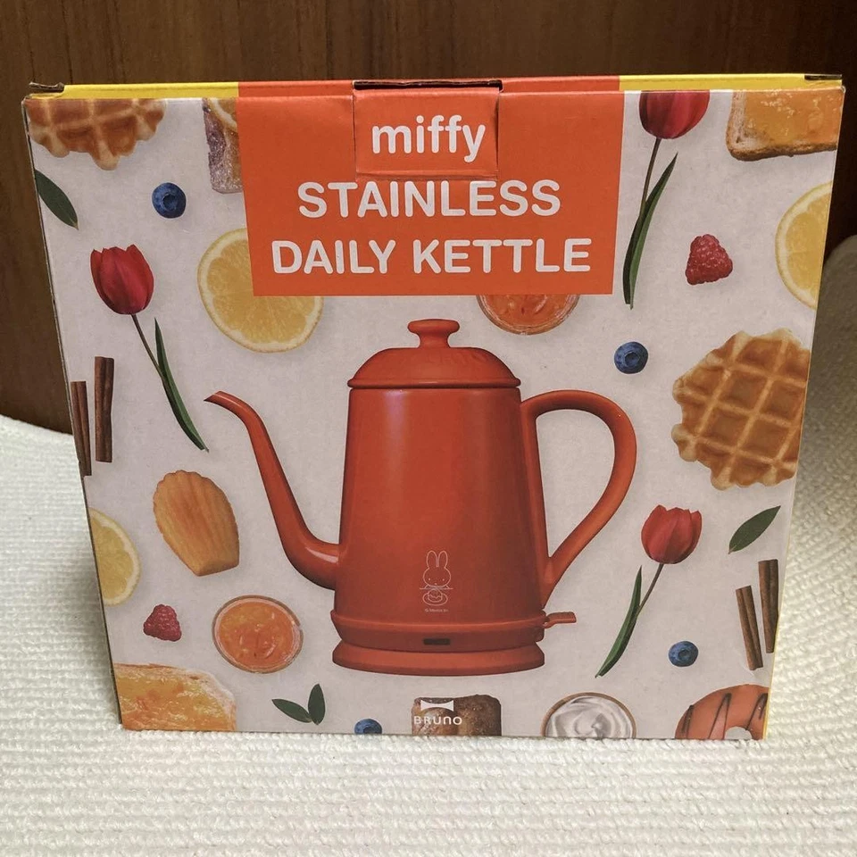 Hervidor eléctrico BRUNO Miffy acero inoxidable AC100V 1,0 L naranja Japón nuevo Foto 1 de 4