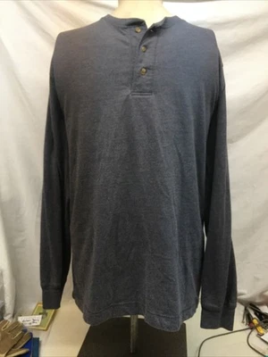 Camisa pulóver manga larga Henley gris talla M Saddlebred para hombre Foto 1 de 4