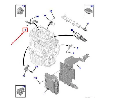 TOYOTA PROACE MPY Nockenwellenpositionssensor SU001A7864 NEU ORIGINAL - Image 1 of 2