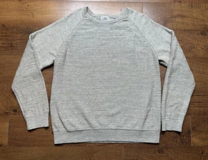 LL Bean Mens XL Organic Cotton Crew Neck Long Sleeve Knit Sweater Oatmeal Beige - Picture 1 of 8