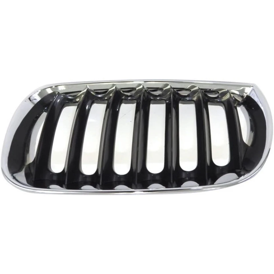 For BMW X3 2004 2005 2006 Grille Driver Side | Black With Chrome Outer Molding Foto 1 de 4