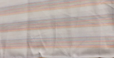 Fabric Remnant Pillow Ticking Multi Color Stripes 1 2/3 Yds 44 Wide Cotton - Image 1 of 2