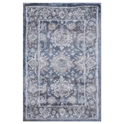 Tapete de área Dahliya azul capacho 2 pés X 3 pés frete grátis NOVO - Imagem 1 de 4