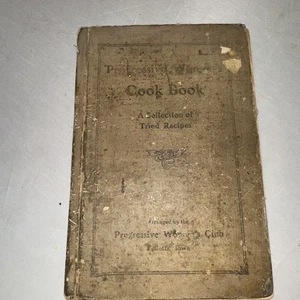 Vintage 1930’s Progressive Women's Club Cook Book Folletts Iowa With News Clips - Bild 1 von 12