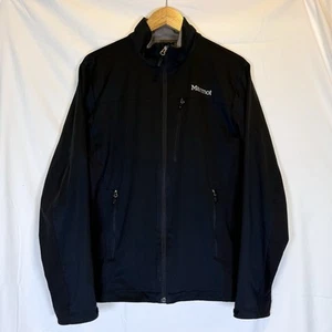 Marmot Softshell Black Full Zip Jacket Sz M Outdoor Gorpcore - Picture 1 of 10