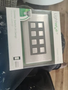 Lightwave Rf Lw440 Ss 4 Gang Dimmer Switch Stainless Steel 4g - Picture 1 of 2